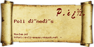 Poli Éneás névjegykártya
